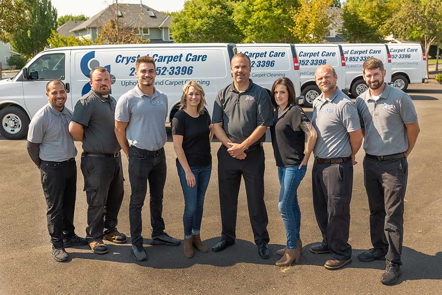 Team picture of Crystal Carpet Care team